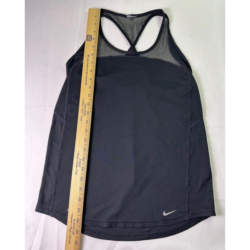Nike Dri-Fit Tank Top Womens Small Black Racerback Mesh Training Athletic Retro - Picture 6 of 6